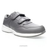 es Propet acogedor correa de salvavidas hombres gris oscuro/negro/marrón/blanco deportivo/blanco J8NZ266 - Imagen 2