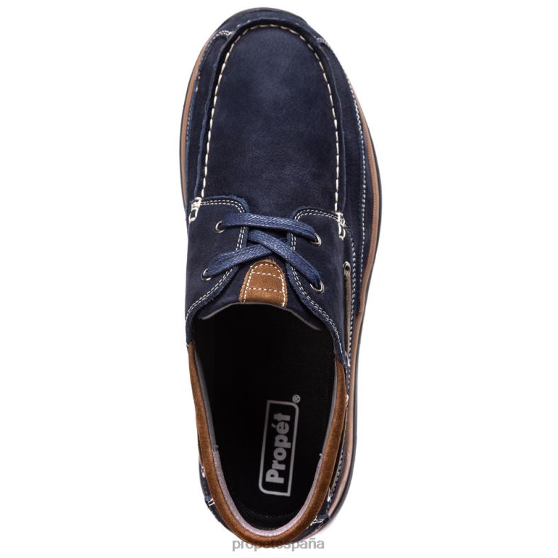 es Propet acogedor pomeroy hombres madera/azul marino/negro/tostado J8NZ257 - Imagen 3