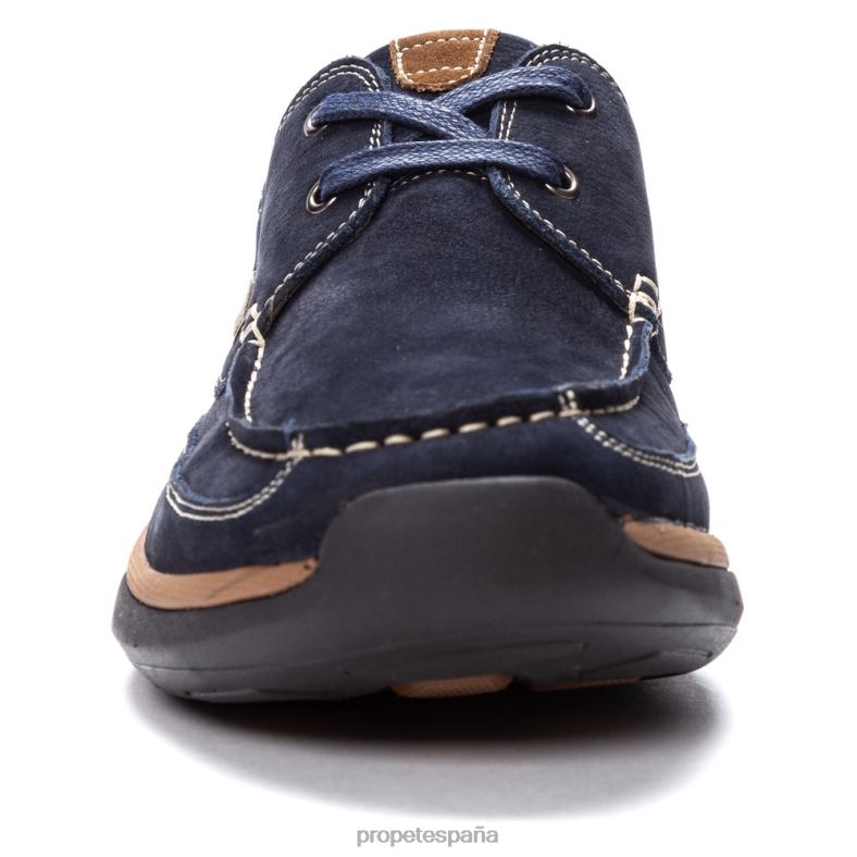 es Propet acogedor pomeroy hombres madera/azul marino/negro/tostado J8NZ257 - Imagen 23