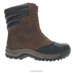 es Propet elegante Blizzard cremallera alta hombres marrón negro J8NZ240