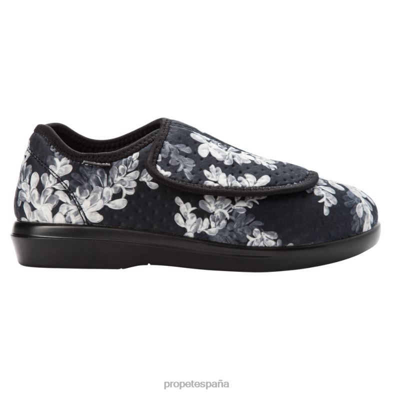 es Propet elegante cómodo n pie mujer negro/floral negro/pana burdeos/flor azul marino/pana piedra J8NZ2138 - Imagen 5