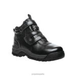 es Propet elegante correa de caminante del acantilado hombres negro/marrón bronco J8NZ221