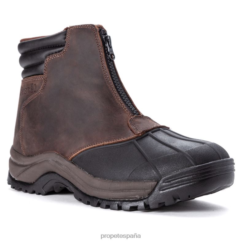 es Propet elegante cremallera media ventisca hombres marrón negro/negro J8NZ235 - Imagen 2