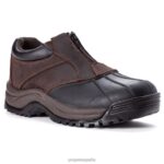 es Propet elegante cremallera ventisca en el tobillo hombres marrón negro/negro J8NZ234 - Imagen 2