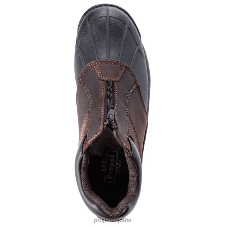 es Propet elegante cremallera ventisca en el tobillo hombres marrón negro/negro J8NZ234 - Imagen 7