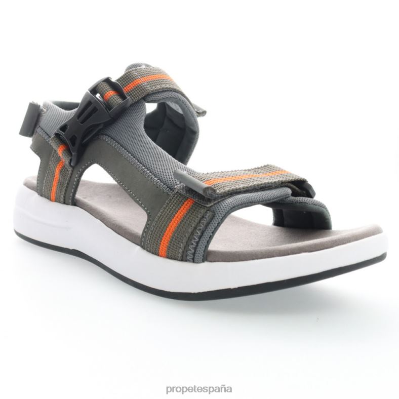 es Propet refrescante eli hombres gris naranja/negro gris/negro rojo/oliva J8NZ270 - Imagen 2